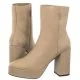 Botki damskie - Botki Beżowe 23521 122 (NE341-b) Nessi - miniaturka - grafika 1