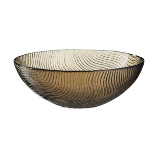 Salaterka szklana szara 18 cm TWIST - Miski i półmiski - miniaturka - grafika 1