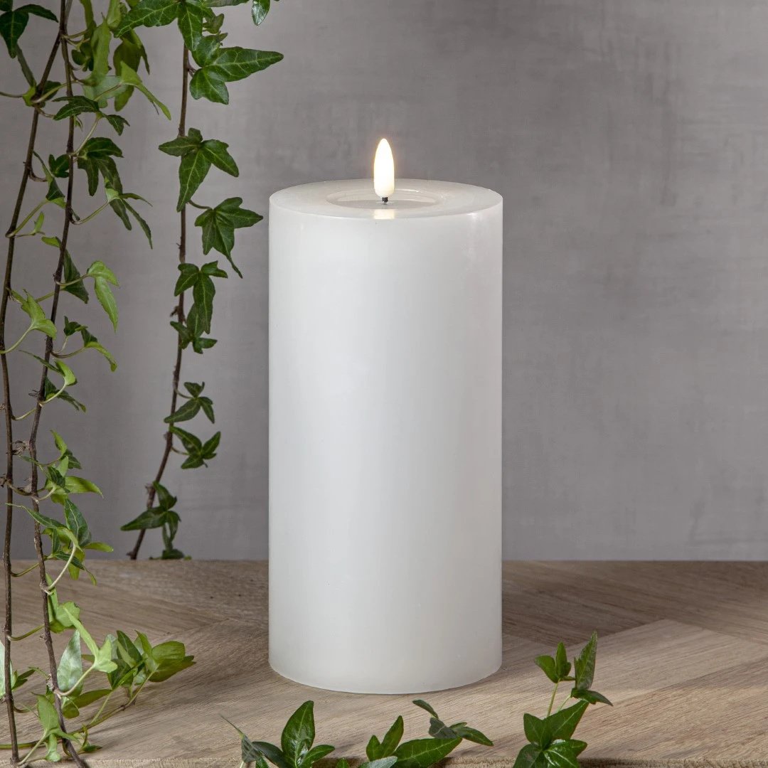 Świeca Led woskowa FLAMME FLOW BIG biała 22,5cm 2500h