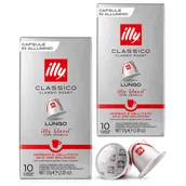Kawa w kapsułkach i saszetkach - 2x KAPSUŁKI ILLY LUNGO CLASSICO DO NESPRESSO 100% ARABIKA 10SZT - miniaturka - grafika 1