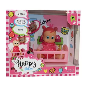 Smily Happy Babies Lalka Bobas z kołyską 23107112 - Lalki dla dziewczynek - miniaturka - grafika 1
