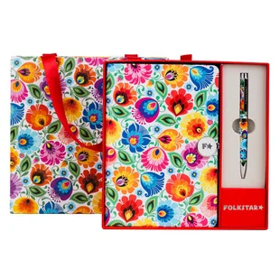 Zestaw Piśmienniczy Folk - Wzory Łowickie - Biały Folkstar - Zestawy piśmiennicze - miniaturka - grafika 1