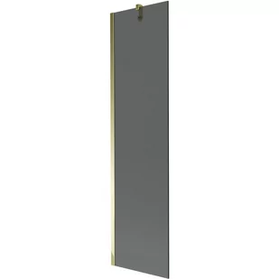 Mexen Next parawan nawannowy 1-skrzydłowy 50 x 150 cm, grafit, złoty - Parawany nawannowe - miniaturka - grafika 1