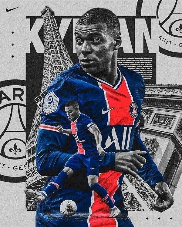 PODKŁADKA POD MYSZ Z Nadrukiem 22x18 cm Kylian Mbappe Tekst Prezent
