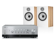 Zestawy stereo - Yamaha R-N1000A (srebrny) + 606 S3 (dąb) - miniaturka - grafika 1