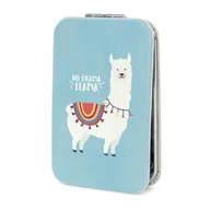 Lusterka do makijażu - LUSTERKO KIESZONKOWE LAMA ALPAKA RÓŻNE KOLORY - miniaturka - grafika 1