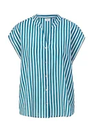 Bluzki damskie - s.Oliver BLACK LABEL bluzka krótki rękaw, Blue Green, 38 - miniaturka - grafika 1