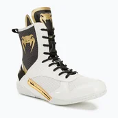 Pozostałe akcesoria do sportów walki - Buty bokserskie Venum Elite Boxing white/black/gold - miniaturka - grafika 1