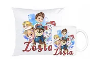 Gadżety dla niej i dla niego - ZESTAW PODUSZKA + KUBEK Prezent PSI PATROL SKY CHASE RUBBLE ZUMA + IMIĘ 13 - miniaturka - grafika 1