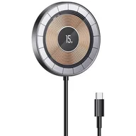 Ładowarki samochodowe - USAMS Ład. indukcyjna US-CD183 magnetic 15W czarny/black CD183CDX01 - miniaturka - grafika 1