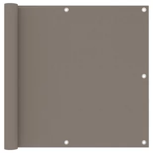 vidaXL Parawan balkonowy, taupe, 90x500 cm, tkanina Oxford vidaXL - Parawany - miniaturka - grafika 1