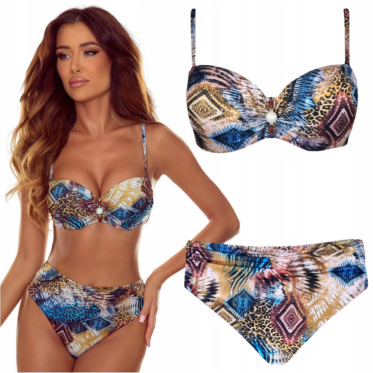 Strój kąpielowy dwuczęściowy damski push up GABBIANO Adel 027 42B/XL 85B