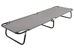 Elior Szary pojedynczy leżak składany P6-F09 - Leżaki ogrodowe - miniaturka - grafika 1