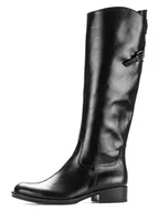 Kozaki damskie - Gabor Skórzane kozaki w kolorze czarnym - miniaturka - grafika 1