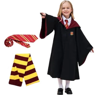 Strój Harry Potter dla dzieci Gryffindor peleryna Czarodzieja Krawat Szalik - Stroje karnawałowe - miniaturka - grafika 1