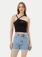 Koszulki i topy damskie - Volcom Top Stonezone B0112503 Czarny Slim Fit - miniaturka - grafika 1