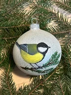 Bombki - Bombka z sikorką bogatką - miniaturka - grafika 1