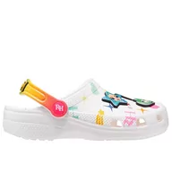 Klapki i japonki damskie - Klapki Crocs Classic Clog Rainbow High 208117-90H - białe - miniaturka - grafika 1