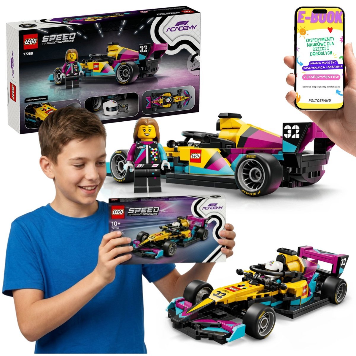 LEGO SPEED CHAMPIONS Bolid F1 ACADEMY 77258 LEGO Formula 1 Dla Chłopaka + E-BOOK