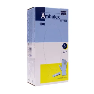 Ambulex Rękawiczki jednorazowe nitrylowe Ambulex Nitryl fioletowe100 szt. S 100 szt. Fioletowy |   MA-144-S000-021 - Rękawiczki jednorazowe - miniaturka - grafika 1