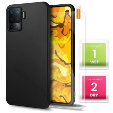 Etui do Oppo Reno 5 Lite 5F A94 4G F19 Pro (Czarne, Matowe) Szkło