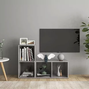 vidaXL Lumarko Szafki TV, 2 szt., szarość betonu, 72x35x36,5 cm, płyta wiórowa 3079947 - Szafki RTV - miniaturka - grafika 1