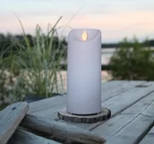 Świece - Świeca Led plastikowa M-TWINKLE biała 17,5cm 500h IP44 - miniaturka - grafika 1