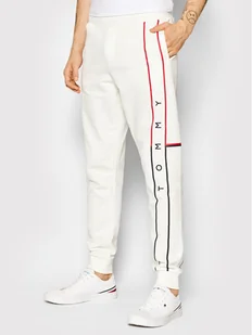 Tommy Hilfiger Spodnie dresowe Large Rwb Flag MW0MW25050 Biały Regular Fit - Spodnie sportowe męskie - miniaturka - grafika 1