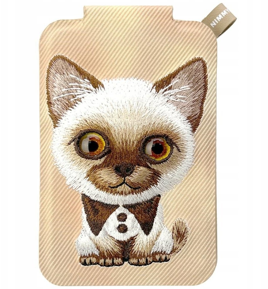 Nimmy Etui na telefon Magnetyczny portfel stojak na telefon New Big-Eye Cute Pets 2.0 Cat brązowy