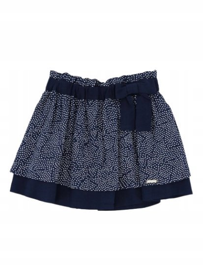 LIU JO GRANATOWA SPÓDNICZKA DZIECIĘCA Z BASKINKĄ I KOKARDĄ 92 KYB