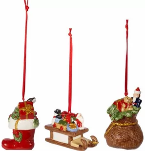 Villeroy & Boch Nostalgic Ornaments Komplet 3 zawieszek Prezenty 14-8331-6685 - Ozdoby bożonarodzeniowe - miniaturka - grafika 2