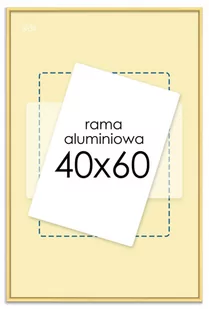 Złota rama aluminiowa 40x60 cm - Ramki na zdjęcia - miniaturka - grafika 1