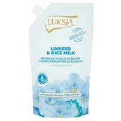 Mydła - Cussons Nawilżające mydło w płynie Luksja Creamy Linen & Rice Milk opakowanie uzupełniające 400 ml - miniaturka - grafika 1