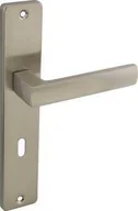 Klamki - Klamka Eureka z krótkim szyldem na klucz nikiel - miniaturka - grafika 1