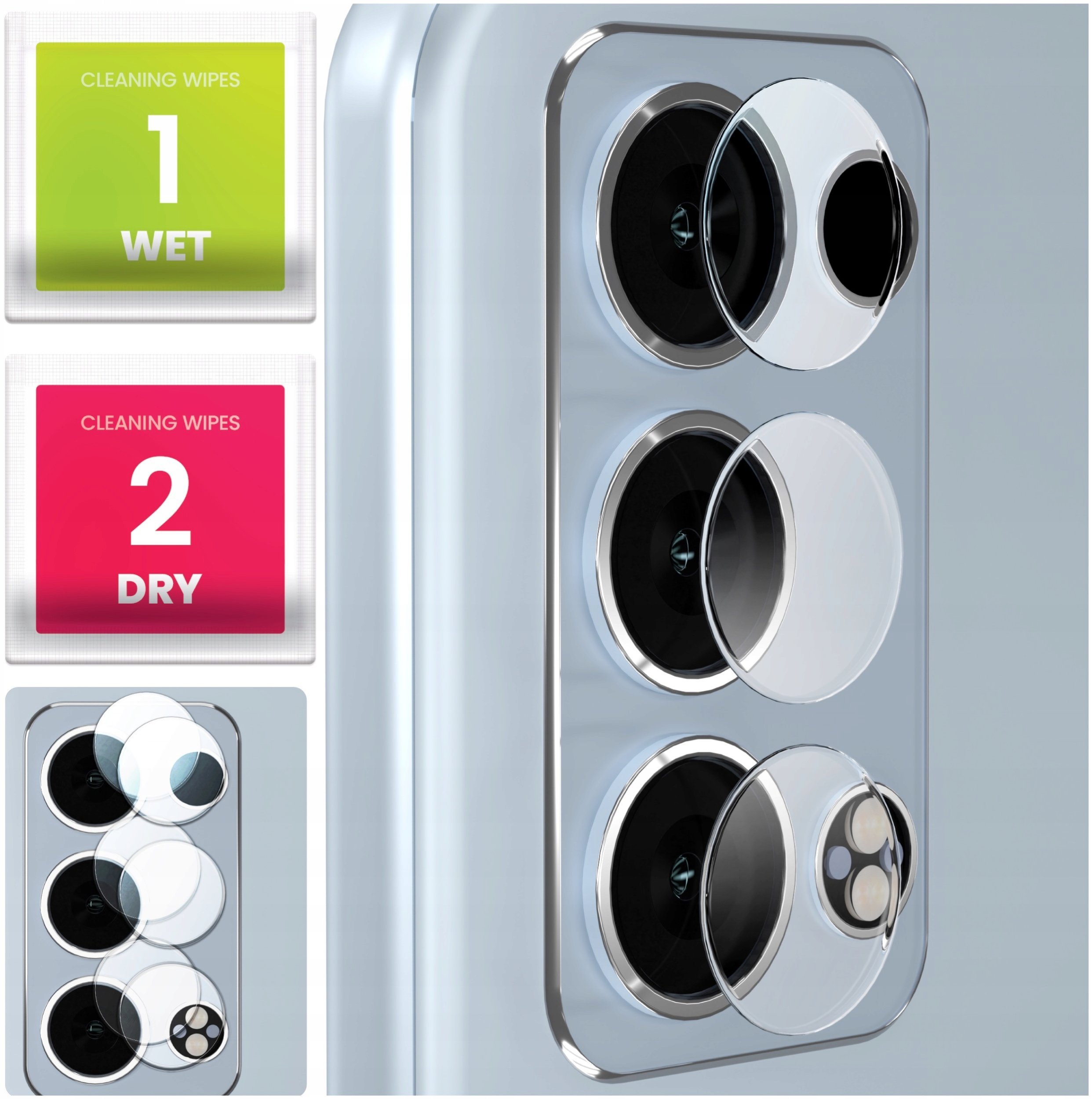 2-PAK Szkło Na Aparat Do Oppo Reno6 Pro 5G Hartowane, Na Obiektyw, 9H