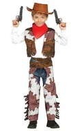 Stroje karnawałowe - Guirca Kostium  Cowboy dla dzieci dziewczynek chłopców Western kostium dziecięcy rozm. 98-146, 140/146, biało-brązowy - miniaturka - grafika 1