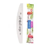 Akcesoria do paznokci - ABA Group Pilnik do paznokci Bezpieczny Pakiet Slim półksiężyc łódka zapakowany w jednorazową folię 100/180 - miniaturka - grafika 1