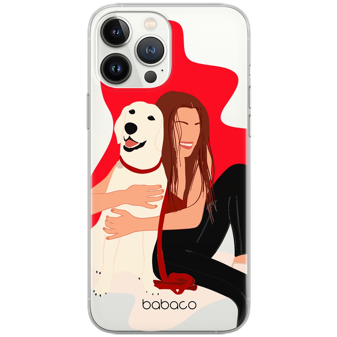 Etui do Samsung A51 Psy 006 Babaco Nadruk częściowy Przeźroczysty