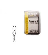 Inne akcesoria dla wędkarzy - Dragon Super Lock + Swivel Nr.8/18kg Agrafka x10 - miniaturka - grafika 1