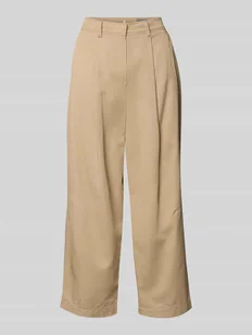 Spodnie z mieszanki wiskozy i bawełny z tylnymi kieszeniami - Spodnie damskie Spodnie z mieszanki wiskozy i bawełny z tylnymi kieszeniami - Spodnie damskie - miniaturka - grafika 1