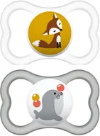 Smoczki uspokajające - Smoczki dla dzieci Mam Baby Air 16+M Soother Silicone Neutral 2 szt - miniaturka - grafika 1