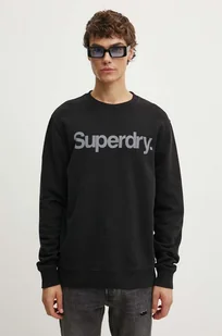 Superdry bluza bawełniana męska kolor czarny z nadrukiem M2013738A-02A - Bluzy męskie - miniaturka - grafika 1