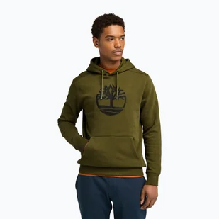 Bluza męska Timberland Tree Logo Hoodie dark olive - Bluzy męskie - miniaturka - grafika 1