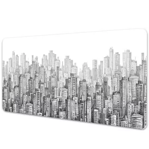 Podkładka na biurko Czarno-białe Miasto 100x50 cm - Podkładki na biurko - miniaturka - grafika 1