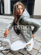 Kurtki damskie - Sportowa kurtka damska pikowana LILYWOOL zielona Dstreet TY3712-L - miniaturka - grafika 1