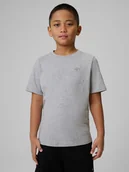 Koszulki dla chłopców - 4F T-shirt gładki chłopięcy - szary 164 (13-14 lat) - miniaturka - grafika 1