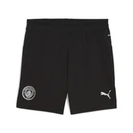 Odzież sportowa dziecięca - Młodzieżowe szorty treningowe Manchester City PUMA Black Silver Metallic - miniaturka - grafika 1