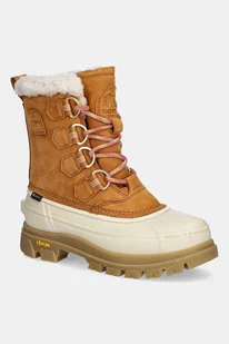 Sorel botki CARIBOU HORIZON GTX damskie kolor brązowy na płaskim obcasie 2138461708 - Botki damskie - miniaturka - grafika 1