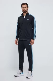 adidas dres męski kolor czarny - Dresy męskie - miniaturka - grafika 1