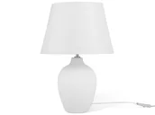 Lampy stojące - Shumee Lampa stołowa  Lampka nocna ceramiczna biała FERGUS 78574 - miniaturka - grafika 1